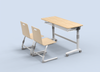 Mobilier scolaire Bureau d'école double place et chaise réglable en hauteur dans les ensembles de classe