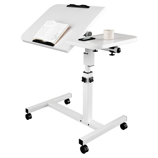 Table de bureau d'ordinateur portable de lit personnalisée en usine, table de chevet réglable pour manger et travailler, table de bureau d'ordinateur portable