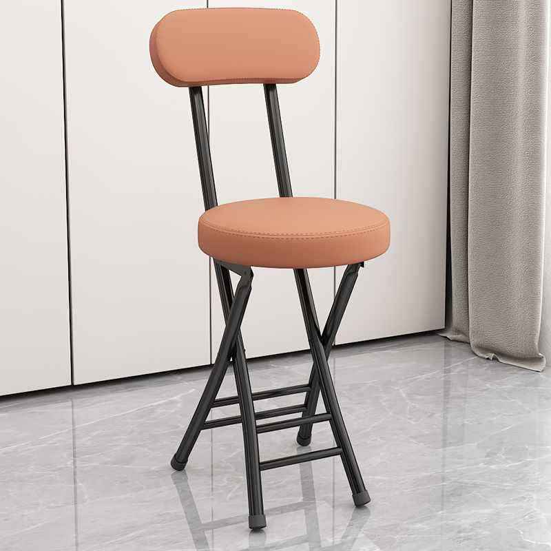 Tabouret pliant portable, tabouret pliable robuste, tabouret rond pliable en métal, capacité de 300 lb pour le camping