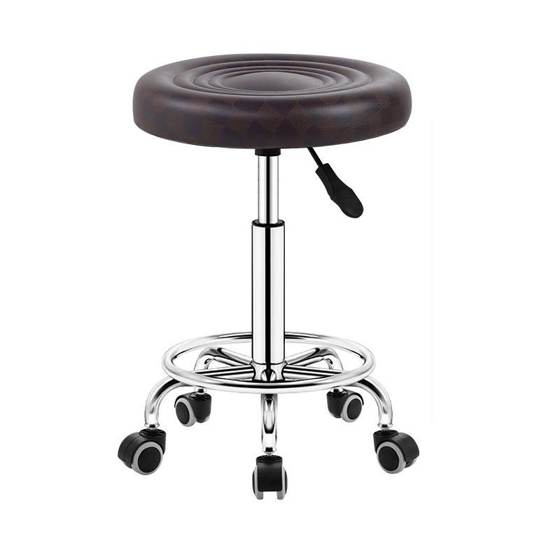 Tabouret roulant rond pivotant en cuir PU, hauteur réglable, pour dessin, Salon de Spa, tatouage, Massage, chaise de travail