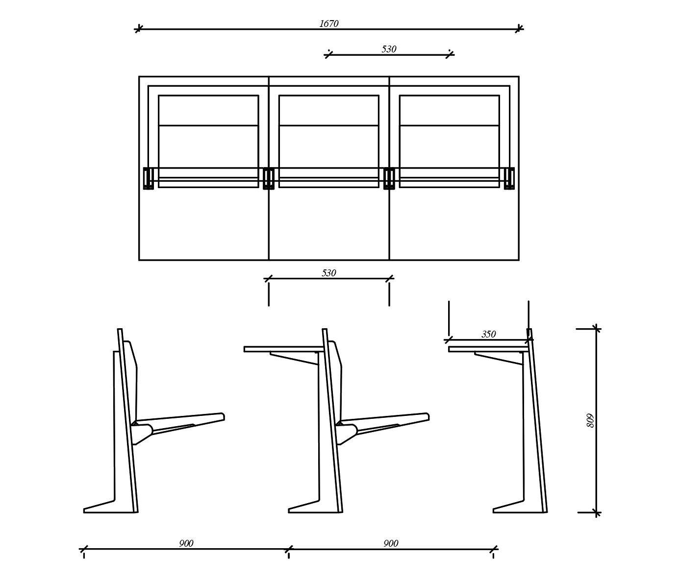 Chaise d'étudiant rembourrée en tissu Music Hall et bureau de classe pour ensembles universitaires