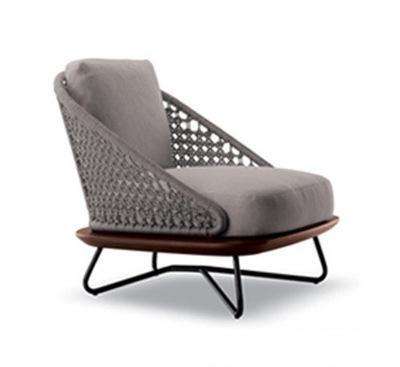 Moderne extérieur rotin canapé jardin étanche loisirs unique PE rotin chaise Support arrière canapé chaise Sillas