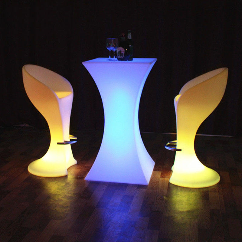 Table à LED carrée moderne éclairage Bar meubles discothèque Tables et chaises boîte de nuit drôle éclairage LED table de barre