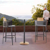 Tabouret de Bar en rotin extérieur moderne jardin imperméable à l'eau loisirs simple PE rotin chaise haute Support arrière tabouret chaise Sillas