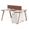 Cloison de bureau moderne en forme de L en aluminium, Table en bois, permettant de gagner de l'espace, mobilier de bureau, bureau et poste de travail