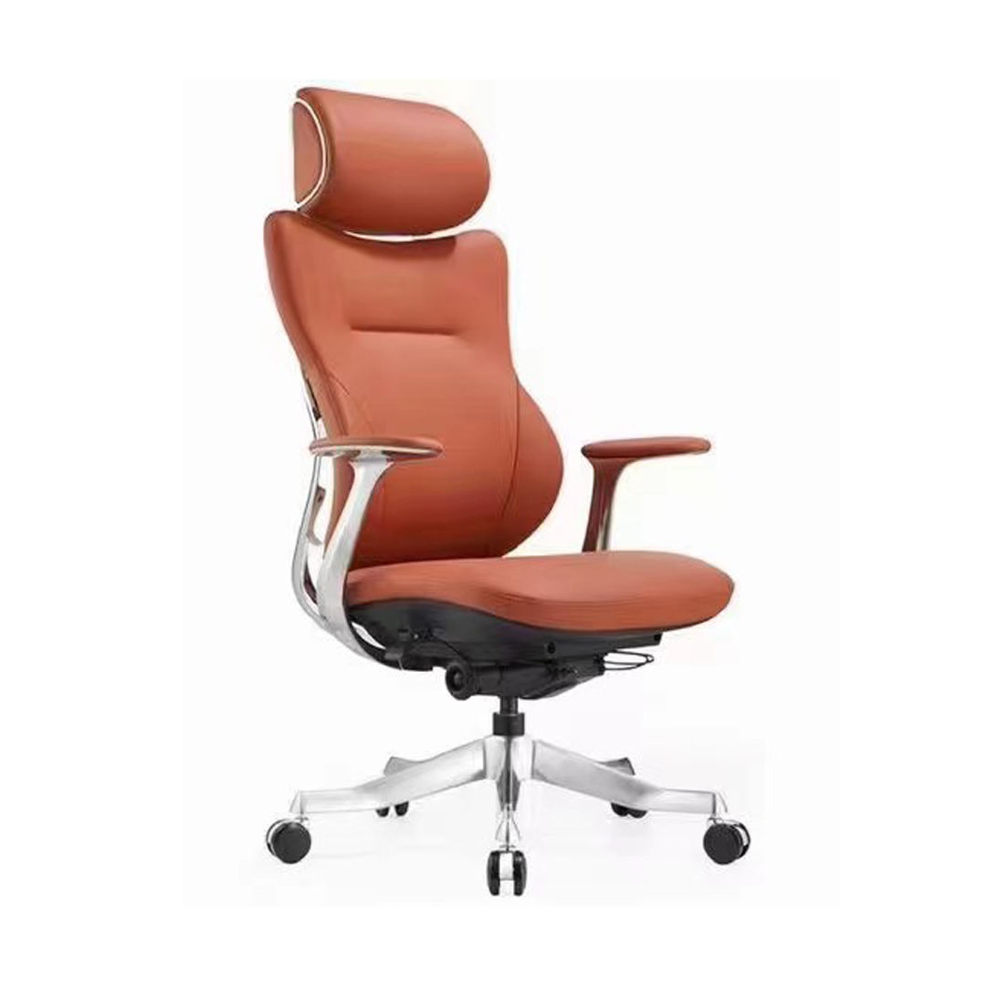 Chaise en cuir haut de gamme de luxe moderne roues chaise d'ordinateur de bureau exécutif sillas