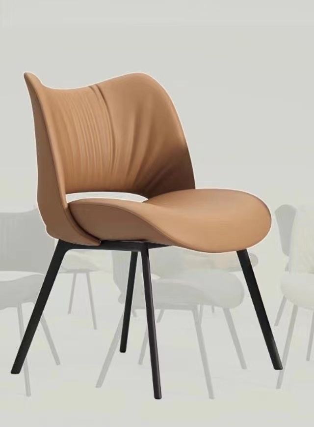 Chaises de salle à manger de style italien, vente en gros, Design classique de luxe, salon, cadre en acier au carbone, chaises de salle à manger en cuir utilisées pour restaurant