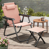 Chaise pliante d'extérieur, chaise de camping, tabouret de camping, chaise pliante avec repose-pieds pour camping, pêche, randonnée, jardinage et plage