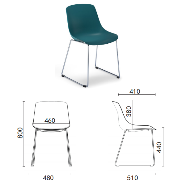 Chaises d'attente de bureau en métal Pp, de haute qualité, bon prix moderne, pour salle de bibliothèque de conférence, empilables