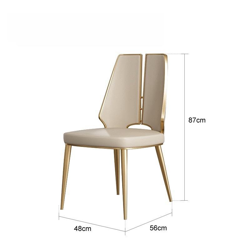 Nouveau Design moderne ergonomique en cuir de luxe salon hôtel Restaurant meubles de maison en métal en acier inoxydable chaise de salle à manger