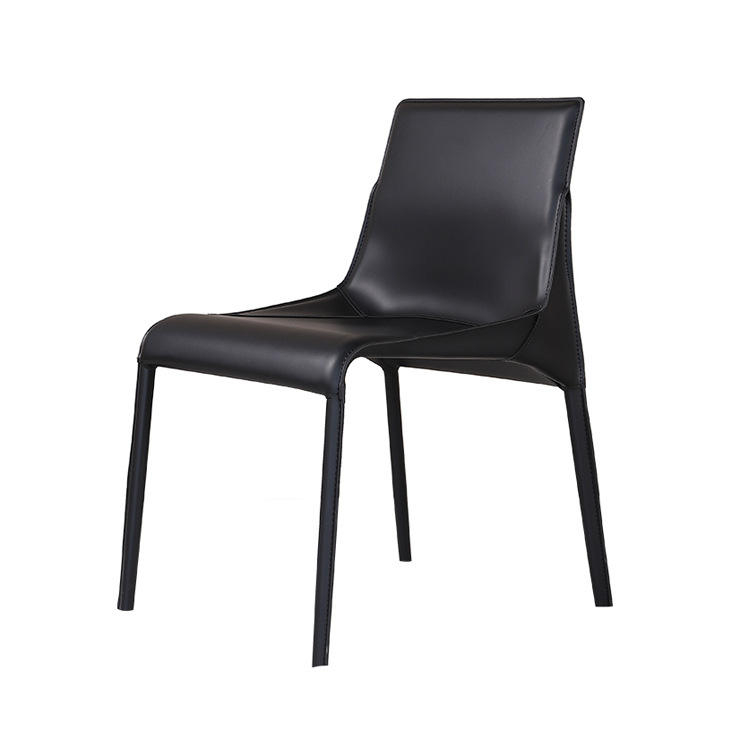 Ensemble de chaises de salle à manger en cuir rembourré de luxe, style français, personnalisé, pour restaurant, hôtel, vente en gros