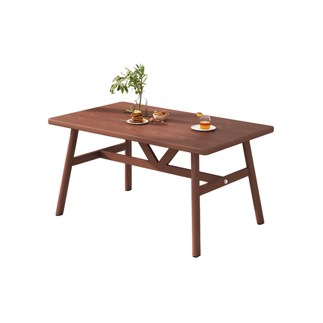 Table à manger rectangulaire minimaliste moderne, maison de location légère, Table à manger de luxe en bois massif, Table à manger de cuisine de Restaurant