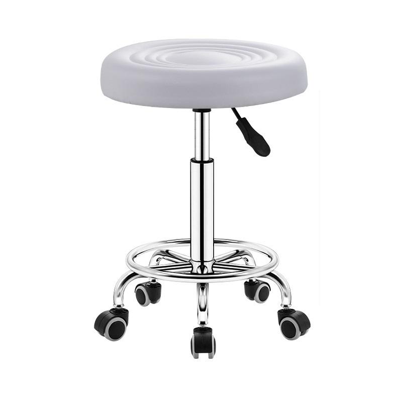 Tabouret roulant rond pivotant en cuir PU, hauteur réglable, pour dessin, Salon de Spa, tatouage, Massage, chaise de travail