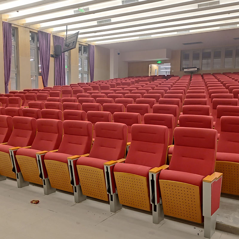 Chaise de luxe à coussin d'éponge de haute qualité, chaise empilable pour église, auditorium, cinéma