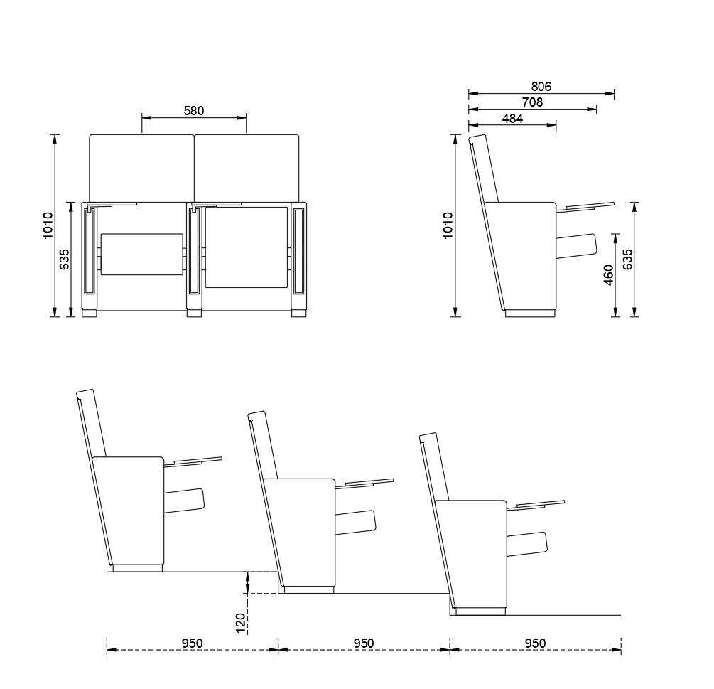 Chaise de luxe à coussin d'éponge de haute qualité, chaise empilable pour église, auditorium, cinéma