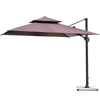 Parapluie carré extérieur en un clic Double dessus de luxe à énergie solaire parasol grand parasol de jardin