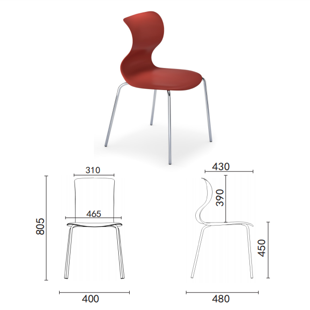 Ventes chaudes d'usine conception moderne Pp environnement métal hôpital clinique meubles chaise d'attente chaise empilable mesas