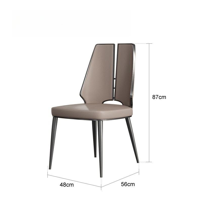 Nouveau Design moderne ergonomique en cuir de luxe salon hôtel Restaurant meubles de maison en métal en acier inoxydable chaise de salle à manger