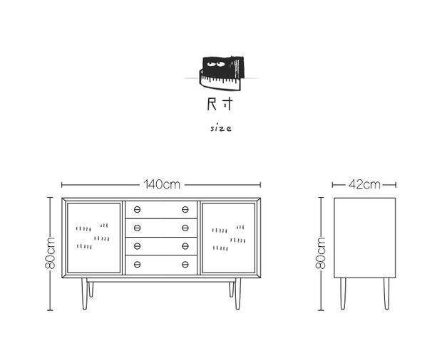 Meubles de maison en bois massif de pin naturel recyclé, armoire latérale en rotin véritable pour salon, armoire d'angle de Style japonais