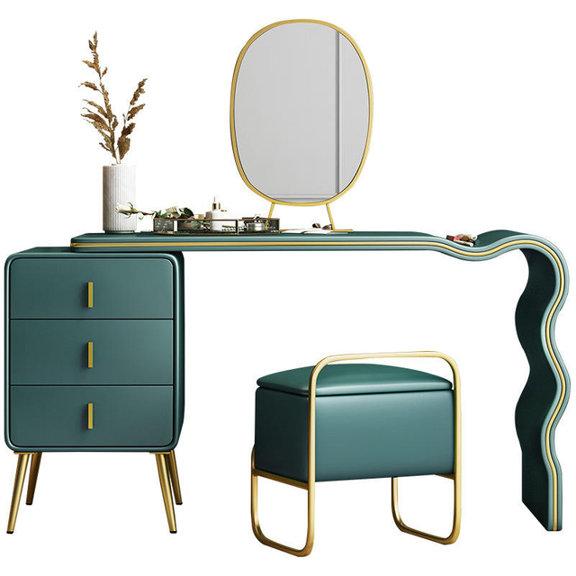 Commode de chambre à coucher moderne européenne, coiffeuse élégante, bureau nordique blanc, Table de maquillage à la mode italienne