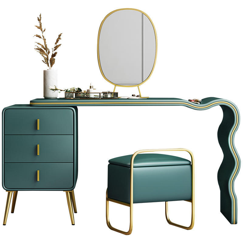 Commode de chambre à coucher moderne européenne, coiffeuse élégante, bureau nordique blanc, Table de maquillage à la mode italienne